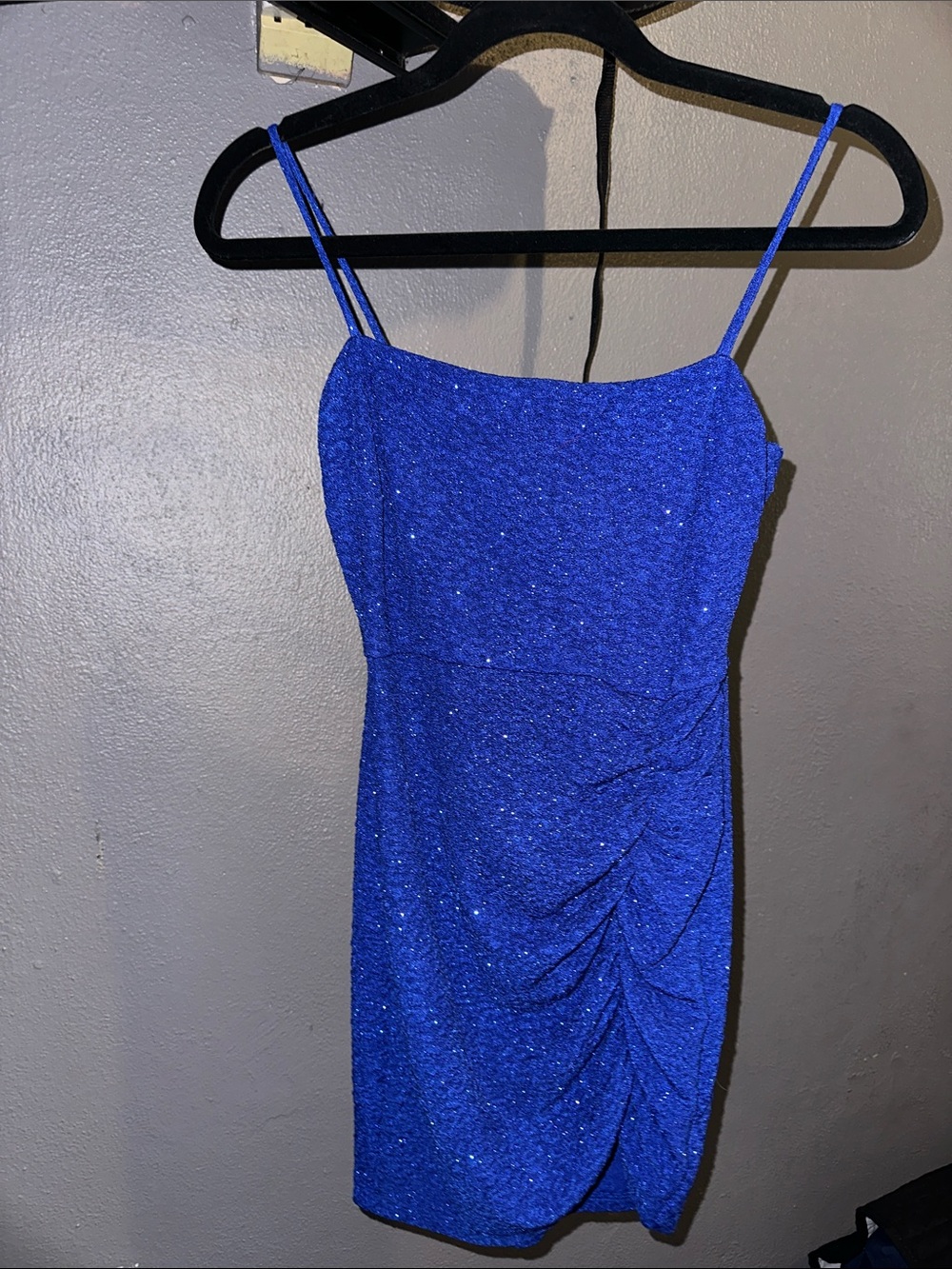 Windsor Royal Blue Sparkle Spaghetti-Strap Dress